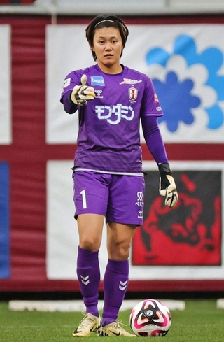 ＩＮＡＣ神戸の守護神として活躍した山下＝５月１８日、ノエビアスタジアム神戸