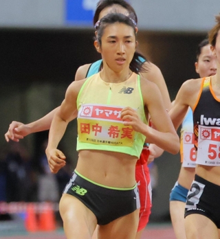力走する田中希実（撮影・吉澤敬太）