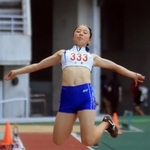 女子走り幅跳び決勝　２位に入った関学の勝野七菜