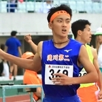 男子４００メートル決勝　大会新記録で初の頂点に立った滝川第二の久保拓己
