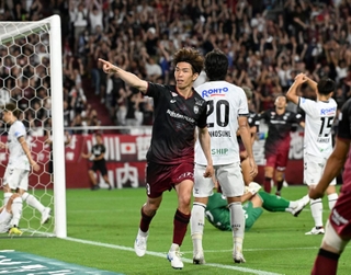 １７日のＧ大阪戦でゴールを決めた神戸の宮代＝ノエビアスタジアム神戸（撮影・風斗雅博）