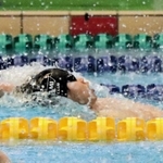 全国中学校体育大会で背泳ぎ２冠を狙う浜口敬＝神戸市立ポートアイランドスポーツセンター