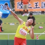 陸上女子砲丸投げ決勝　６位入賞を果たした平野の執行琴葉＝福井県営陸上競技場