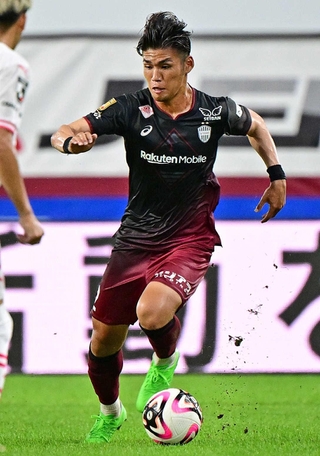 リーグ戦で途中出場が続く中、天皇杯でアピールを期す神戸の佐々木＝１３日、ノエビアスタジアム神戸