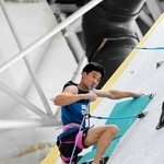 スポーツクライミングの世界ユース選手権Ｕ－１８男子リードを制した蔵敷慎人＝８月、中国・貴陽（（Ｃ）Ｒｉｃｈａｒｄ　Ａｓｐｌａｎｄ／ＩＦＳＣ）