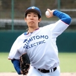 ミクロ-住友電工伊丹　先発で好投した住友電工伊丹の杉戸＝香寺