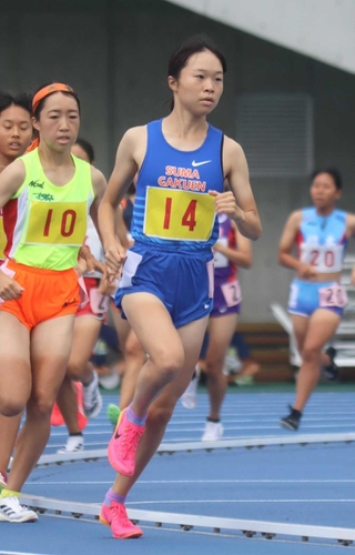 女子・須磨学園の池野絵莉は２年連続で１区に。今年は主将としてもチームを引っ張る＝９月、滋賀県彦根市の平和堂ＨＡＴＯスタジアム