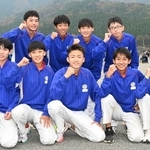 県大会を制覇し、全国大会へ初出場する男子・山陽のメンバー＝豊岡市日高町（撮影・大田将之）