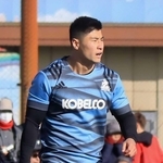 念願の日本代表入りを果たし、今季も活躍が期待される神戸の浜野＝神戸市東灘区のチームグラウンド