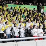 女子１回戦・習志野-須磨ノ浦　須磨ノ浦の応援スタンド
