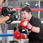 世界主要４団体統一戦に挑む山中菫＝神戸市東灘区