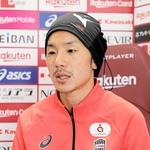 前節湘南戦で神戸の今季初勝利に貢献し、連勝を誓う井手口＝神戸市西区、いぶきの森球技場（©ＶＩＳＳＥＬ　ＫＯＢＥ）