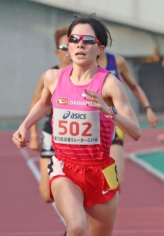 アシックスチャレンジ女子５０００メートル　優勝したダイハツの西出優月（撮影・丸山桃奈）