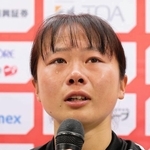 ＷＥリーグデビューを飾った１２日の大宮戦後のインタビューで涙を流すＩＮＡＣ神戸の足立寧々＝ノエビアスタジアム神戸（ＷＥリーグ提供）