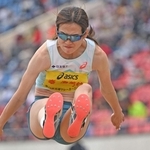 グランプリ女子走り幅跳び決勝　６メートル４０で優勝した住友電工の秦澄美鈴（撮影・大田将之）