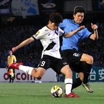 川崎－神戸　後半７分、右足で勝ち越しゴールを決める神戸の宮代（９）＝ＵｖａｎｃｅとどろきスタジアムｂｙＦｕｊｉｔｓｕ