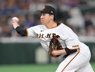 ８回から登板した巨人・大勢＝東京ドーム（撮影・伊藤笙子）