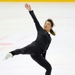 五輪対策合宿で練習する坂本花織＝関空アイスアリーナ（撮影・中田匡峻）