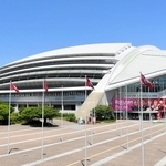 27日にＪ１ヴィッセル神戸とＦＣバルセロナの試合が予定されていたノエビアスタジアム神戸＝２４日午前、神戸市兵庫区御崎町１（撮影・長沢伸一）