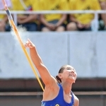 女子七種競技　５１９５点で２位に入った園田の本多七＝ホットスタッフフィールド広島（撮影・丸山桃奈）