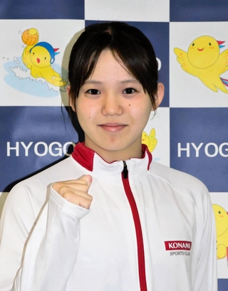 全国中学校体育大会の競泳女子で頂点を狙う二杉琉花（伊丹東）＝神戸市立ポートアイランドスポーツセンター