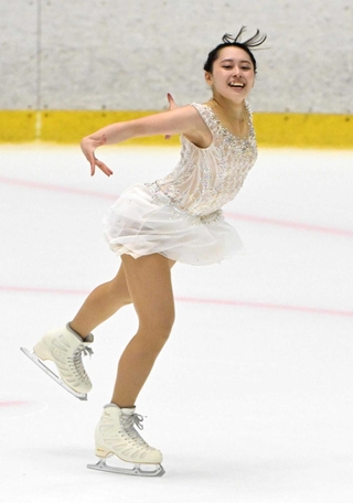 ＣＳ木下グループ杯で初の国際大会に挑む三宅咲綺＝８月１１日、大津市の木下カンセーアイスアリーナ（撮影・斎藤雅志）