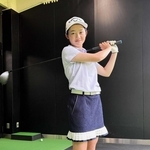 ゴルフの日本女子オープン選手権に中学生でただ一人出場する赤穂未来＝神戸市北区、山ノ街ゴルフガーデン