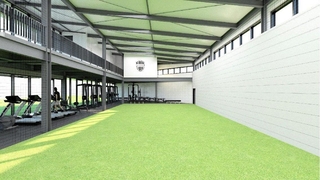 新トレーニング施設「ヴィッセルパフォーマンスセンター」１階の人工芝エリアなどのイメージ（©ＶＩＳＳＥＬ　ＫＯＢＥ）