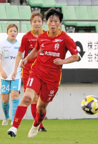 マイナビ仙台戦でトップリーグ３００試合出場を達成したＩＮＡＣ神戸の高瀬愛実＝１３日、ノエビアスタジアム神戸