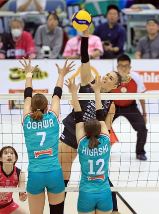 10日の大阪Ｍ戦でも活躍した姫路のカミーラ＝１０日、おおきにアリーナ舞洲（撮影・丸山桃奈）