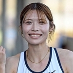 陸上成年女子１００メートルで２位に入った兵庫の中島ひとみ＝滋賀県平和堂ＨＡＴＯスタジアム（撮影・大田将之）