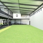 新トレーニング施設「ヴィッセルパフォーマンスセンター」１階の人工芝エリアなどのイメージ（©ＶＩＳＳＥＬ　ＫＯＢＥ）