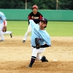 ２番手で好投した川西野球クラブの尾畑＝白浜新開