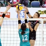 新加入ながらヴィクトリーナ姫路の攻撃をけん引する野中瑠衣＝１０日、おおきにアリーナ舞洲（撮影・丸山桃奈）