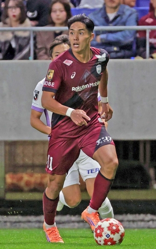 年内唯一のタイトル獲得へ全力を注ぐ神戸の武藤＝１６日、パナソニックスタジアム吹田