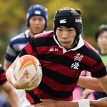 報徳－彩星工科　前半、トライを決める報徳の梅津（撮影・斎藤雅志）