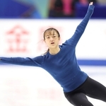 公式練習で調整する坂本花織＝東和薬品ラクタブドーム（撮影・中田匡峻）