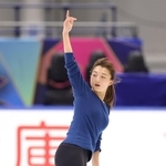 公式練習で調整する坂本花織＝東和薬品ラクタブドーム（撮影・中田匡峻）