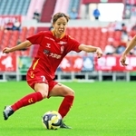 ノジマ相模原戦で３得点し、快勝に導いたＩＮＡＣ神戸の愛川＝２日、ノエビアスタジアム神戸