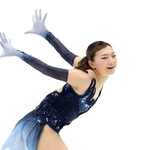 女子ＳＰ　演技を披露する坂本花織（撮影・中田匡峻）