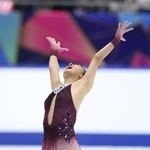 女子フリーの演技を終えた坂本花織（撮影・中田匡峻）