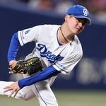 初勝利を挙げた阪神戦で力投する中日・金丸夢斗＝８月７日、バンテリンドームナゴヤ