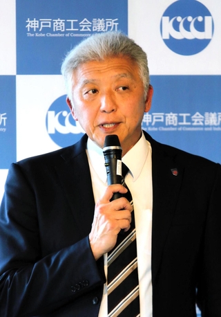 新たな強化拠点への期待を語る日本協会の南部正司技術委員長＝アンカー神戸