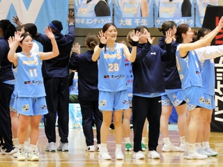 今季はリーグ参入後最多の６勝と奮闘も、移転が決まった姫路＝２０２５年１１月２９日、ヴィクトリーナ・ウインク体育館