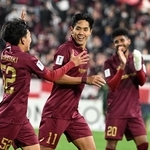 神戸－ＦＣソウル　後半、先制ゴールを決めて喜ぶ神戸の武藤（１１）＝ノエビアスタジアム神戸（撮影・斎藤雅志）