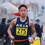 Ｕ２０（２０歳以下）選抜競歩に出場した西脇工の山田大智選手＝２０２６年２月１５日、神戸市東灘区（撮影・鈴木雅之）