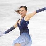 華麗に舞う坂本花織＝２月６日、ミラノアイススケートアリーナ（撮影・吉澤敬太）