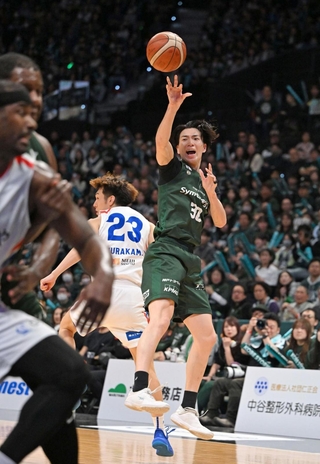 神戸の浮沈の鍵を握る金田龍弥＝３月２８日、ジーライオンアリーナ神戸