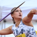 グランプリ女子やり投げ決勝　５９メートル６８の大会新記録で優勝した武本紗栄（撮影・斎藤雅志）