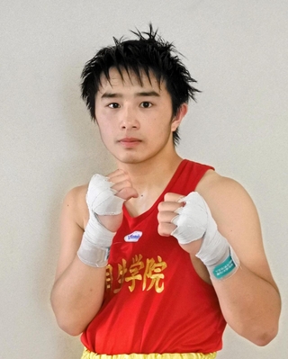 ボクシング男子バンタム級で優勝した相生学院の橘甲輝